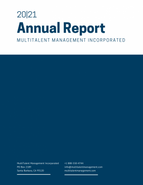 MultiTalent Management Incorporated Releases 20|21 Annual Report
